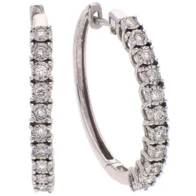 10K White Gold Diamond Earrings