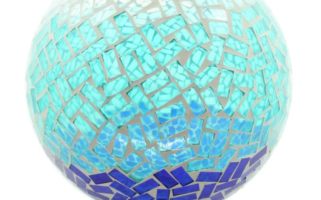 10" Blue Ombre Glass Globe