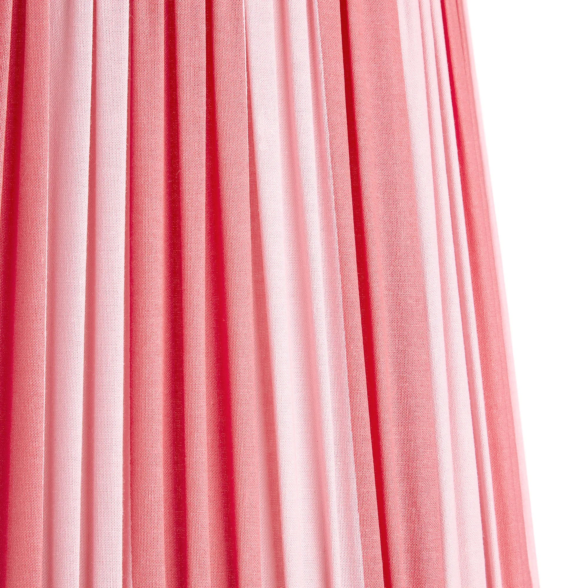 14cm tall tapered shade in flamenco Signature Stripe from Sanderson's 'Archive'