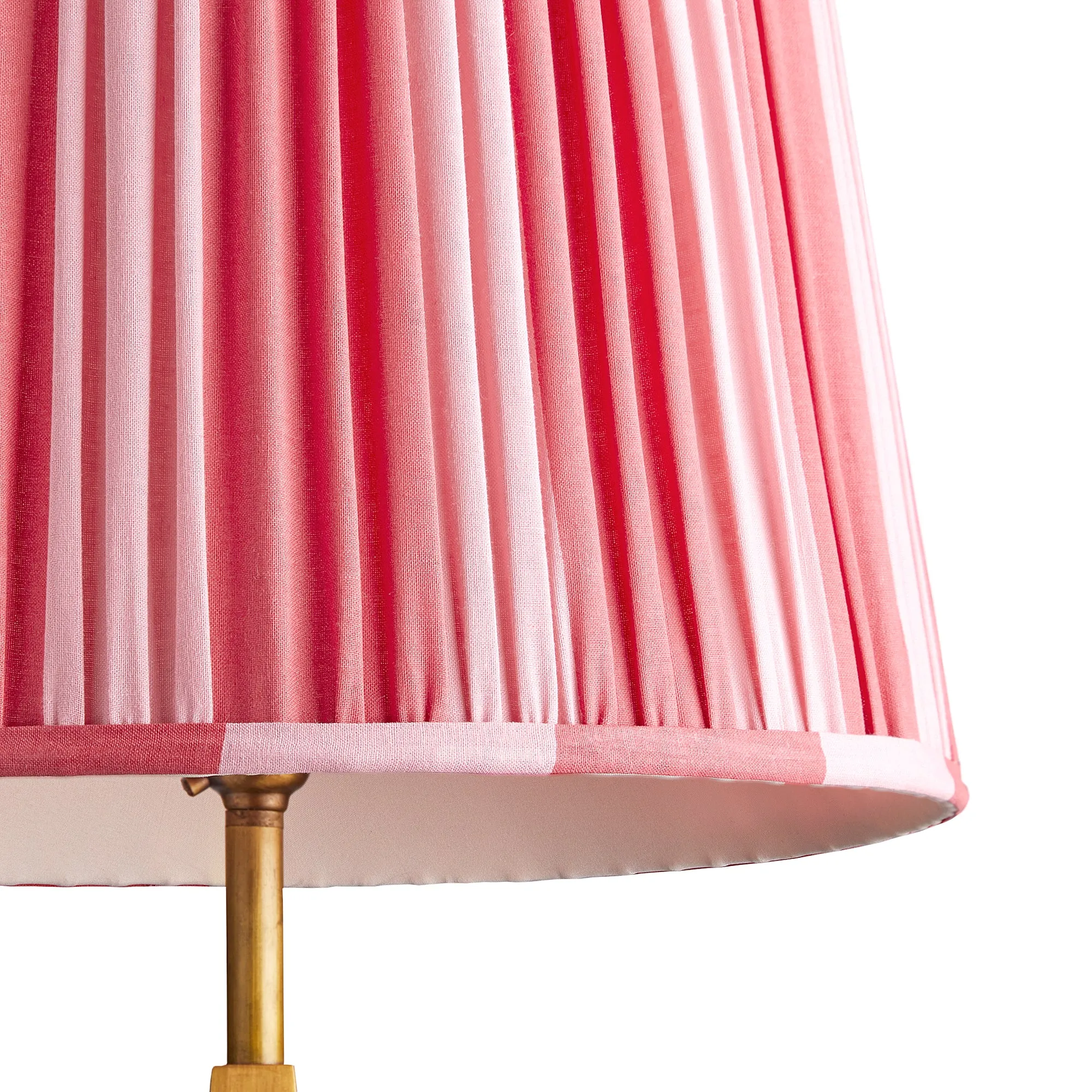 14cm tall tapered shade in flamenco Signature Stripe from Sanderson's 'Archive'