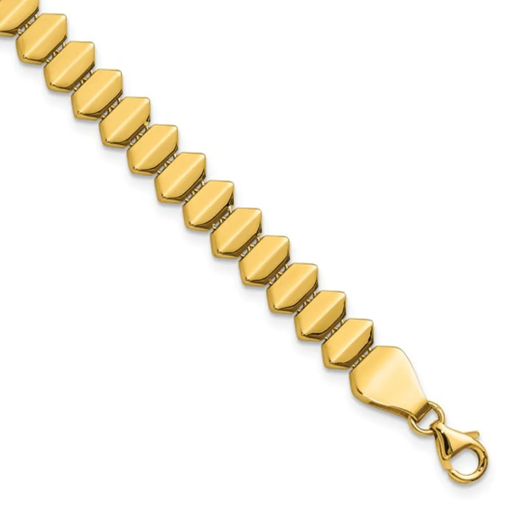 14k Gold Fancy Geometric Link Bracelet