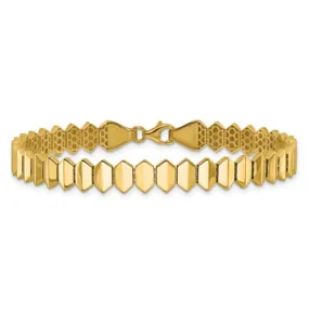 14k Gold Fancy Geometric Link Bracelet