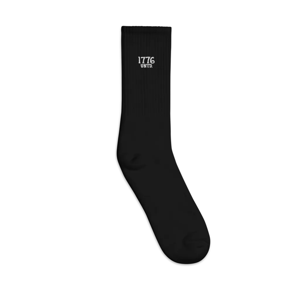 1776 United Embroidered socks