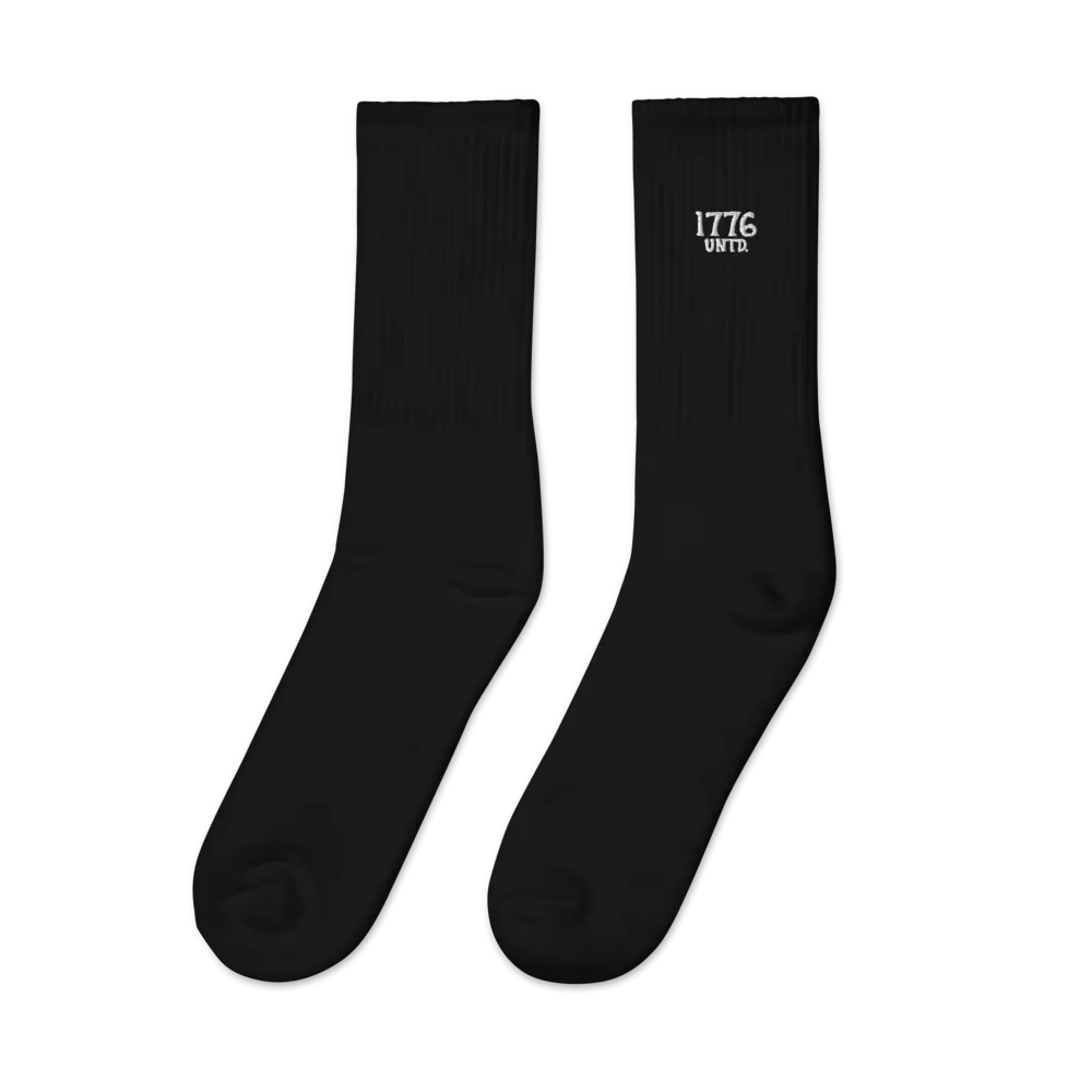 1776 United Embroidered socks