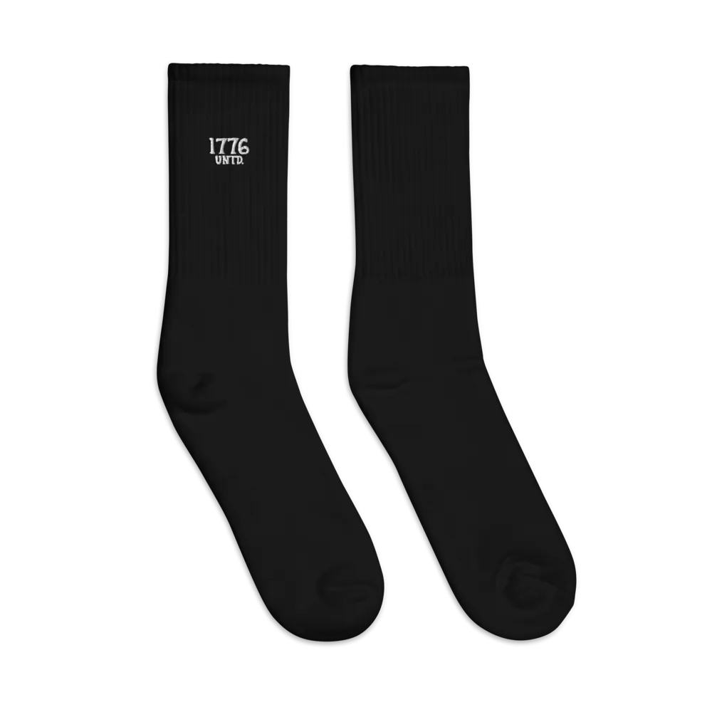 1776 United Embroidered socks