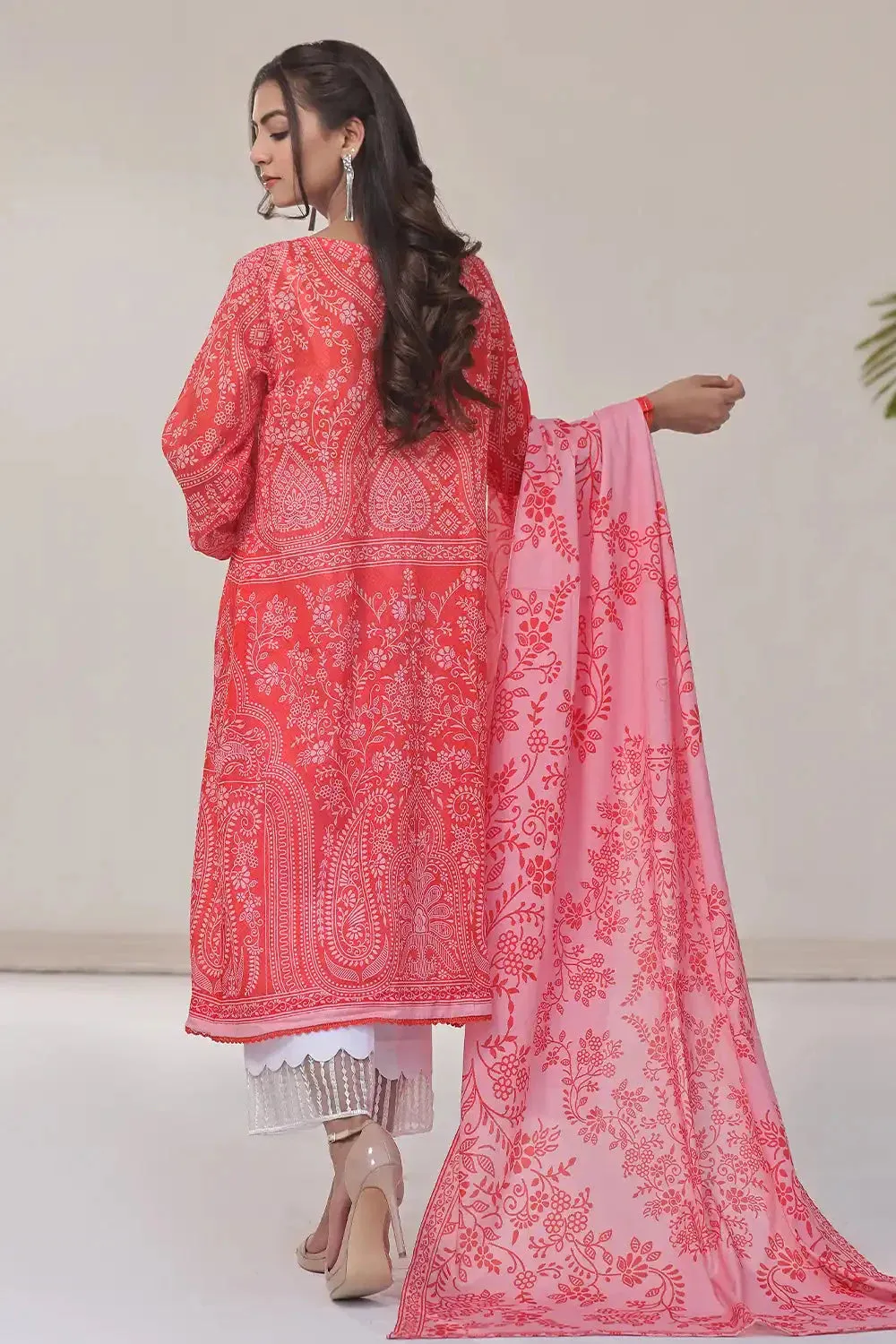 2PC Unstitched Printed Lawn Shirt and Dupatta KSD-2375