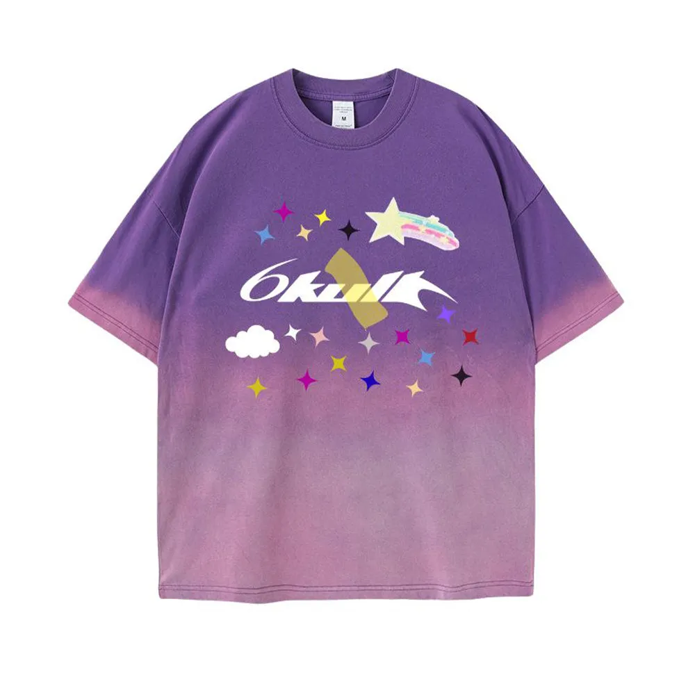 6Kull | Star Plan Rainbow Washed T-Shirt