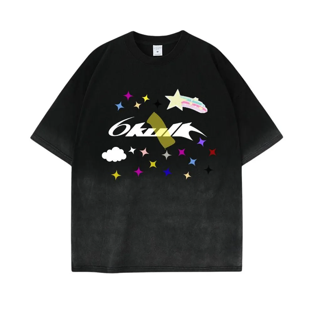 6Kull | Star Plan Rainbow Washed T-Shirt