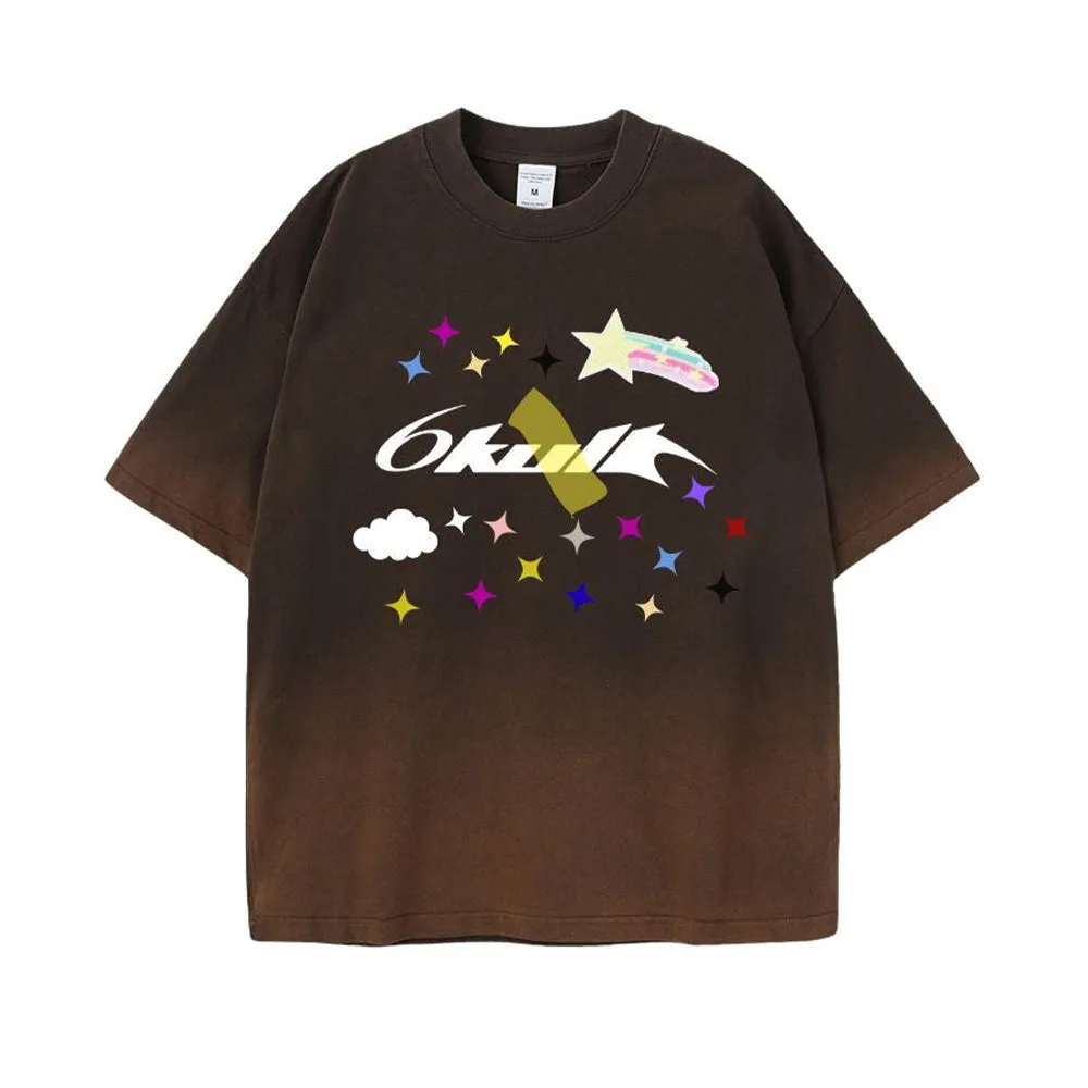 6Kull | Star Plan Rainbow Washed T-Shirt