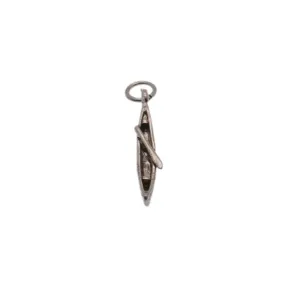 925 Silver Oxidized Canoe Charm- CHARM0083