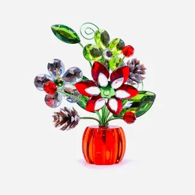 Acrylic Bouquet, Holiday Wishes Posy Pot 28