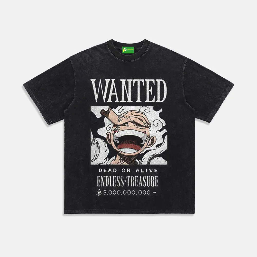 AG® Comic Smiley Wanted Poster Washed T-Shirt