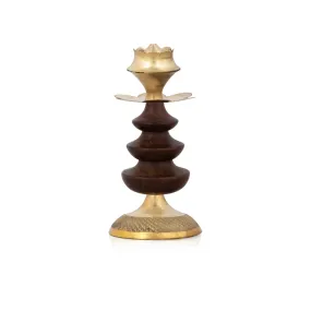 Agarbathi Stand - 4 x 2 Inches | Wooden Agarbatti Holder/ Lotus Design Incense Stick Holder for Pooja