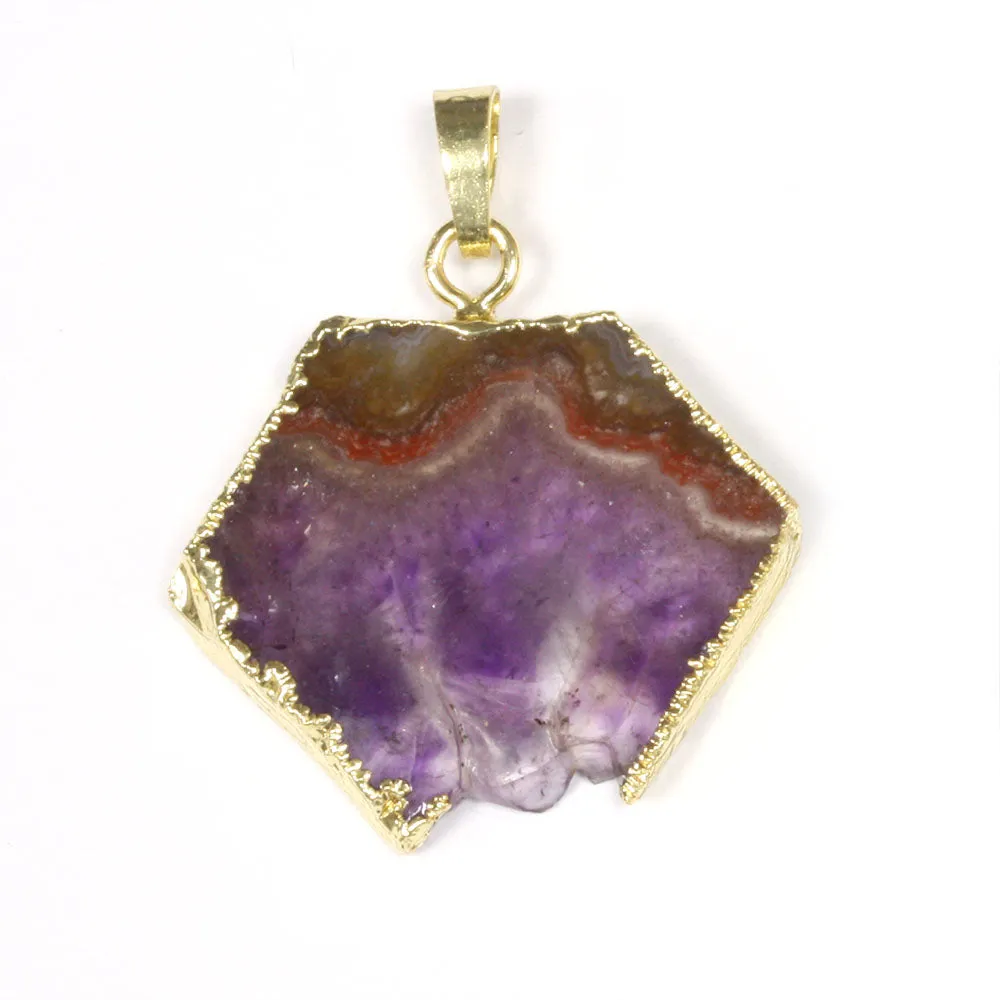 Amethyst Pendant Gold Plated - 1 piece