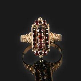 Antique Victorian Bohemian Garnet Ring