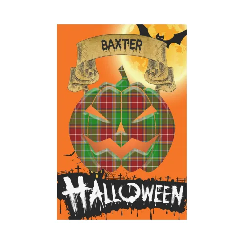 Baxter Modern Tartan Jack O' Lantern Garden Flag / Halloween Home Decor NN4