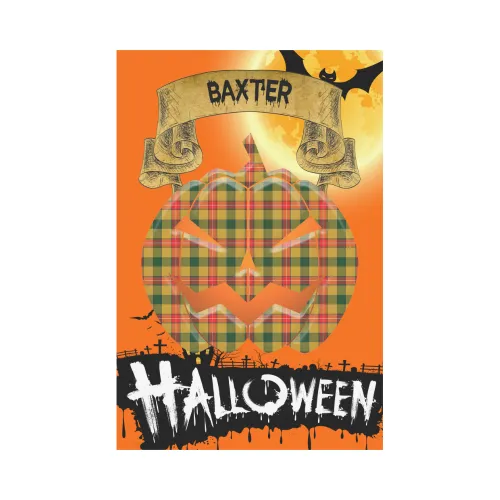 Baxter Tartan Jack O' Lantern Garden Flag / Halloween Home Decor NN4