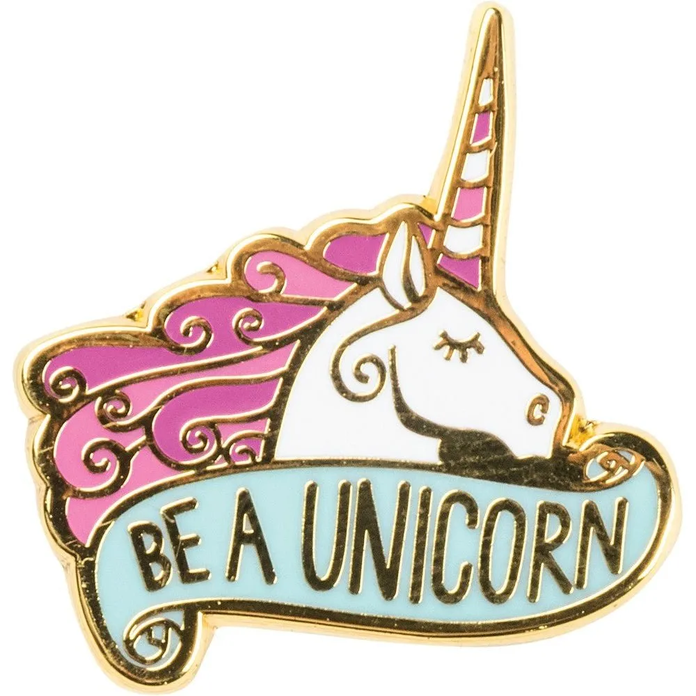 Be A Unicorn Enamel Pin on Card