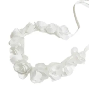 Blanca White Flower Hair Sash