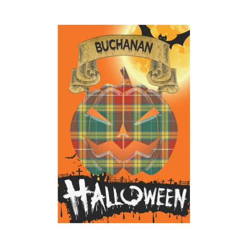 Buchanan Old Sett Tartan Jack O' Lantern Garden Flag / Halloween Home Decor NN4