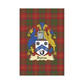 BURN MODERN TARTAN CLAN BADGE GARDEN FLAG W7