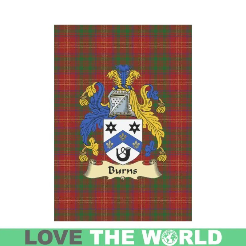 BURN MODERN TARTAN CLAN BADGE GARDEN FLAG W7