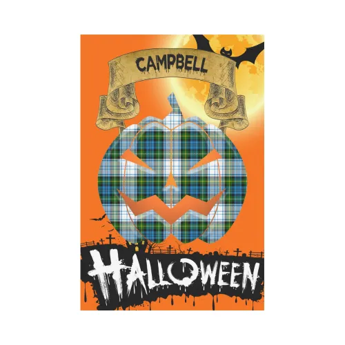 Campbell Dress Tartan Jack O' Lantern Garden Flag / Halloween Home Decor NN4