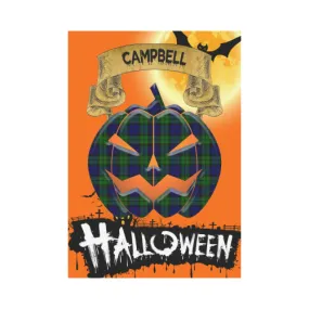 Campbell Modern Tartan Jack O' Lantern Garden Flag / Halloween Home Decor NN4