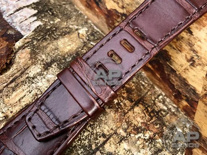 Capolavoro Chocolate Brown Alligator Leather Strap For Audemars Piguet Royal Oak Offshore 26470 42mm