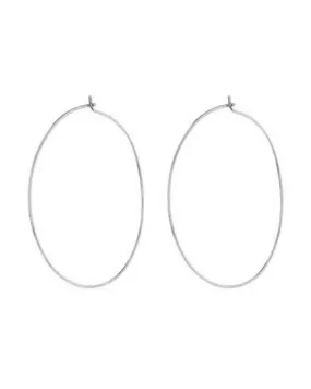 Capri Wire Hoops - Silver