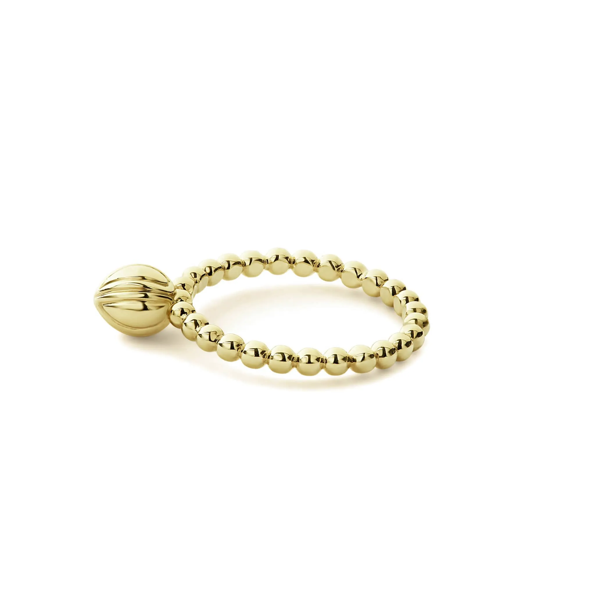 Caviar Gold 18K Gold Flower Bud Ring