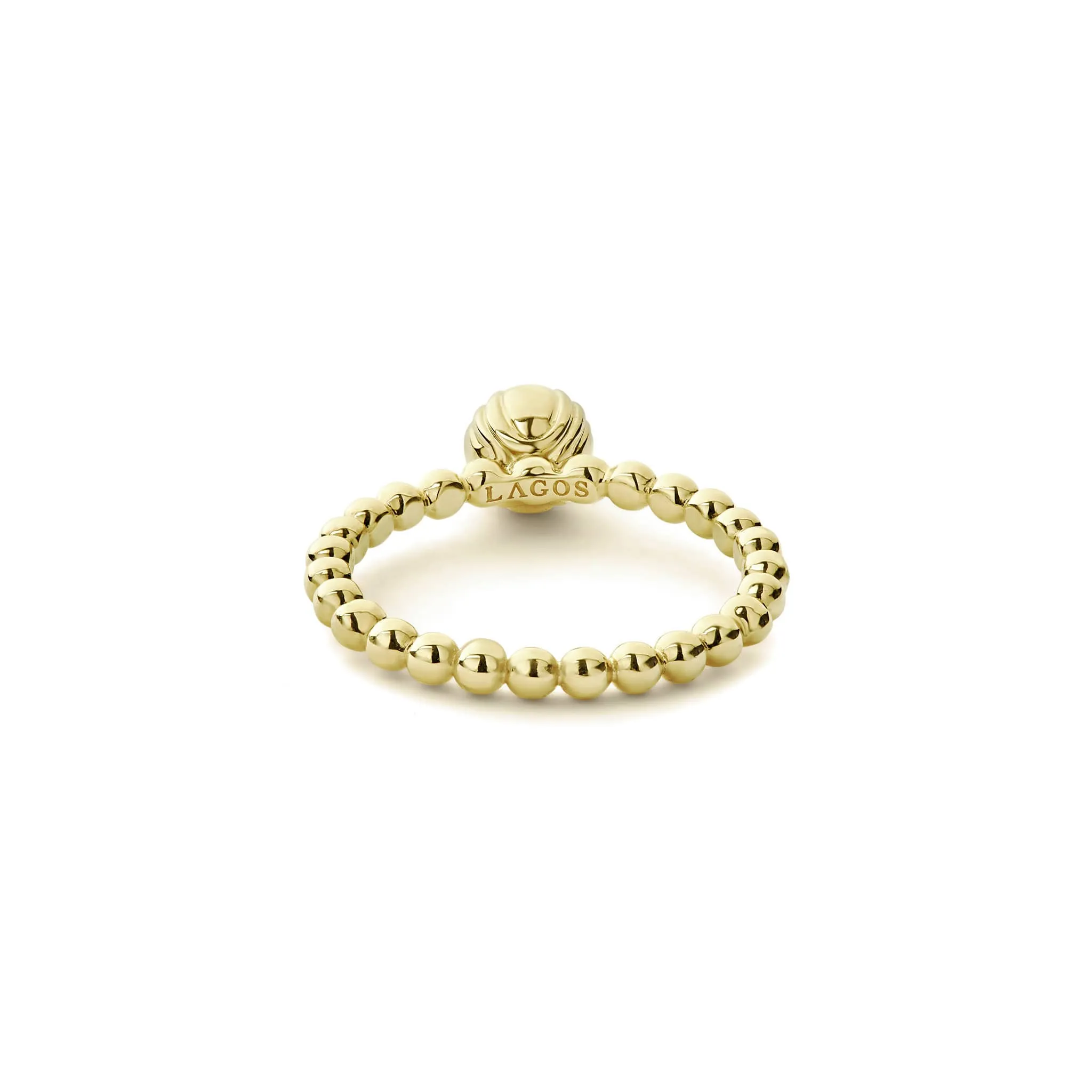 Caviar Gold 18K Gold Flower Bud Ring