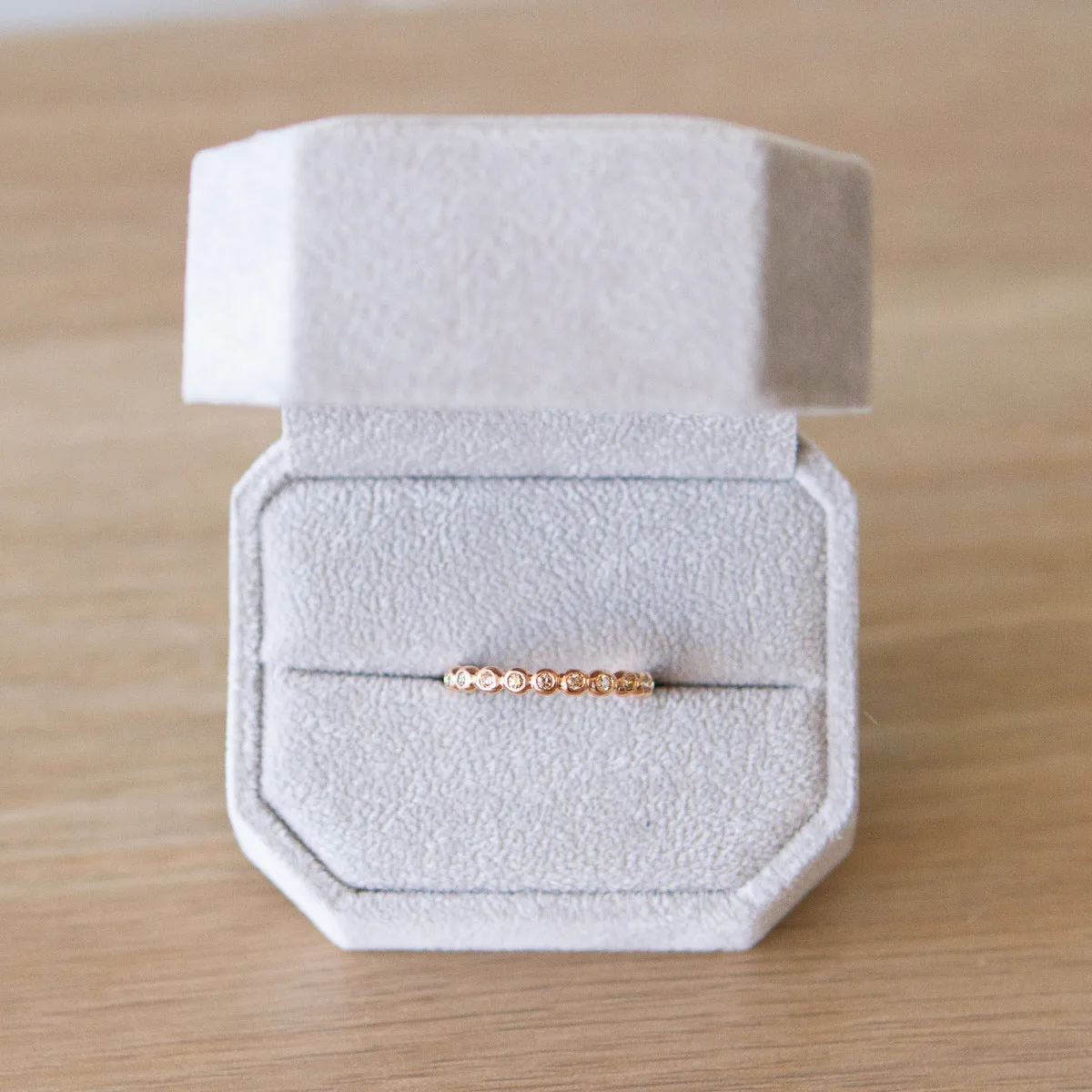 Champagne Diamond and Rose Gold Droplet Band