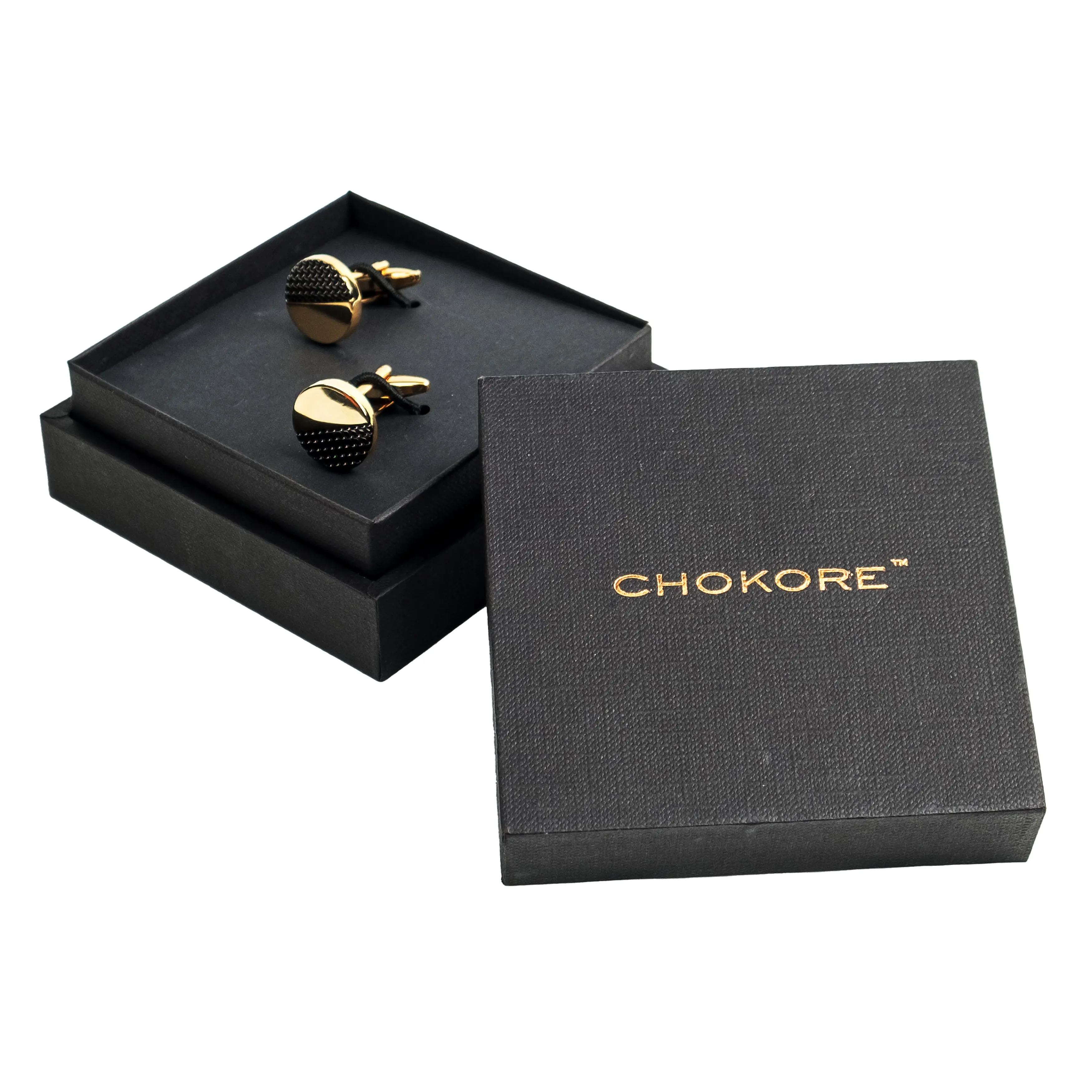 Chokore Double Tone Gunmetal Cufflinks