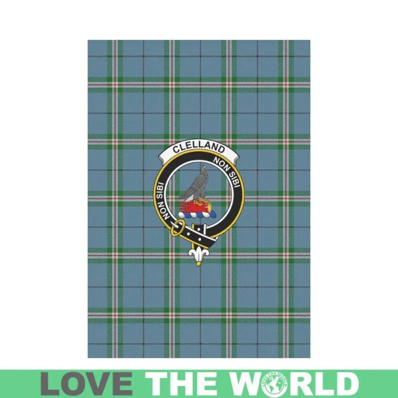 Clelland Tartan Flag Clan Badge K7