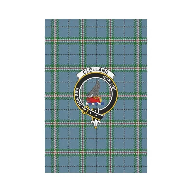 Clelland Tartan Flag Clan Badge K7