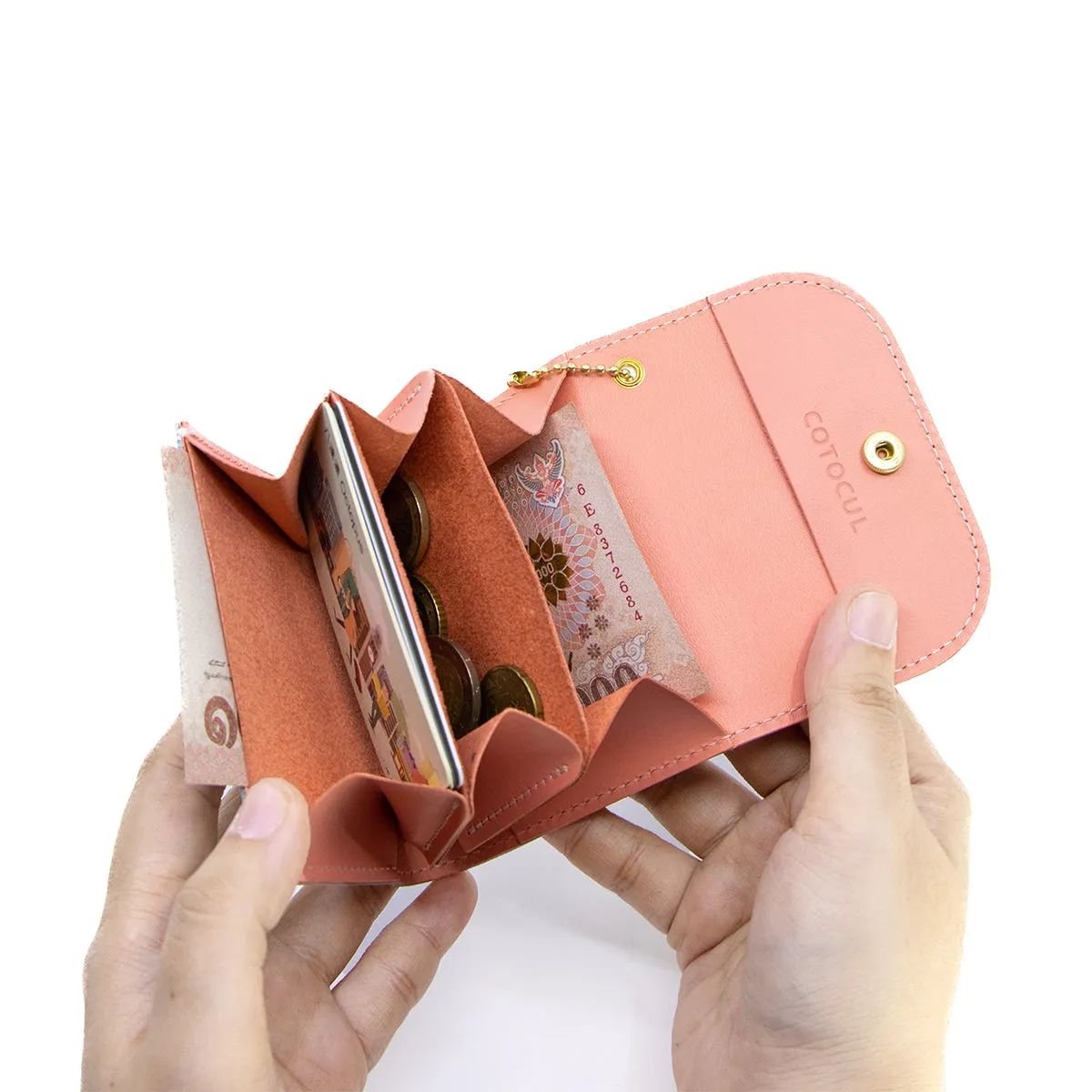 Cotocul Metallic Mini Wallet Sakura Champagne