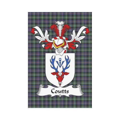 Coutts Tartan Clan Badge Garden Flag K9