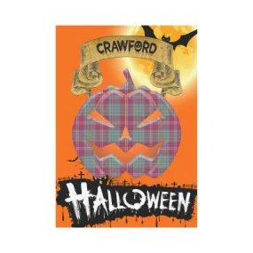 Crawford Ancient Tartan Jack O' Lantern Garden Flag / Halloween Home Decor NN4