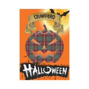 Crawford Modern Tartan Jack O' Lantern Garden Flag / Halloween Home Decor NN4