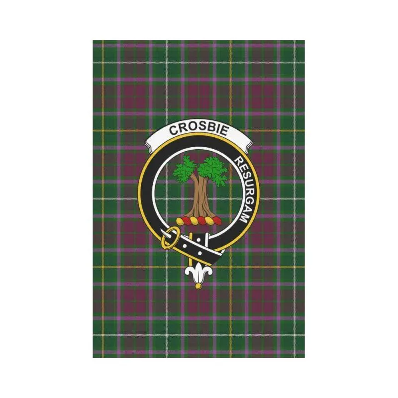 Crosbie Tartan Flag Clan Badge K7