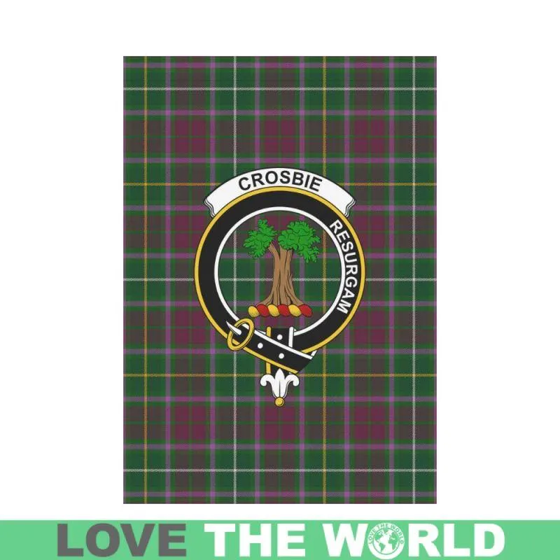 Crosbie Tartan Flag Clan Badge K7