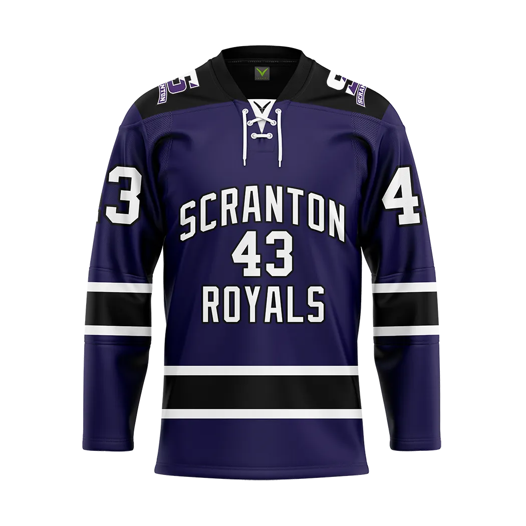 Custom Scranton Purple Sublimated Replica Jersey