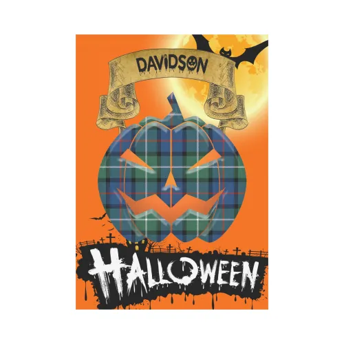 Davidson of Tulloch Tartan Jack O' Lantern Garden Flag / Halloween Home Decor NN4