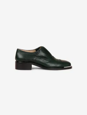 Derbies en cuir vert