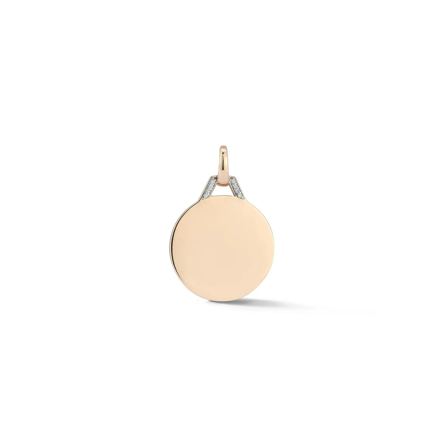 DORA 18K GOLD AND DIAMOND LARGE DISC CHARM