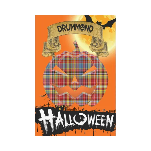 Drummond of Strathallan Tartan Jack O' Lantern Garden Flag / Halloween Home Decor NN4