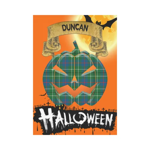 Duncan Ancient Tartan Jack O' Lantern Garden Flag / Halloween Home Decor NN4