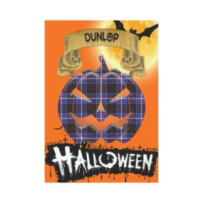 Dunlop Modern Tartan Jack O' Lantern Garden Flag / Halloween Home Decor NN4