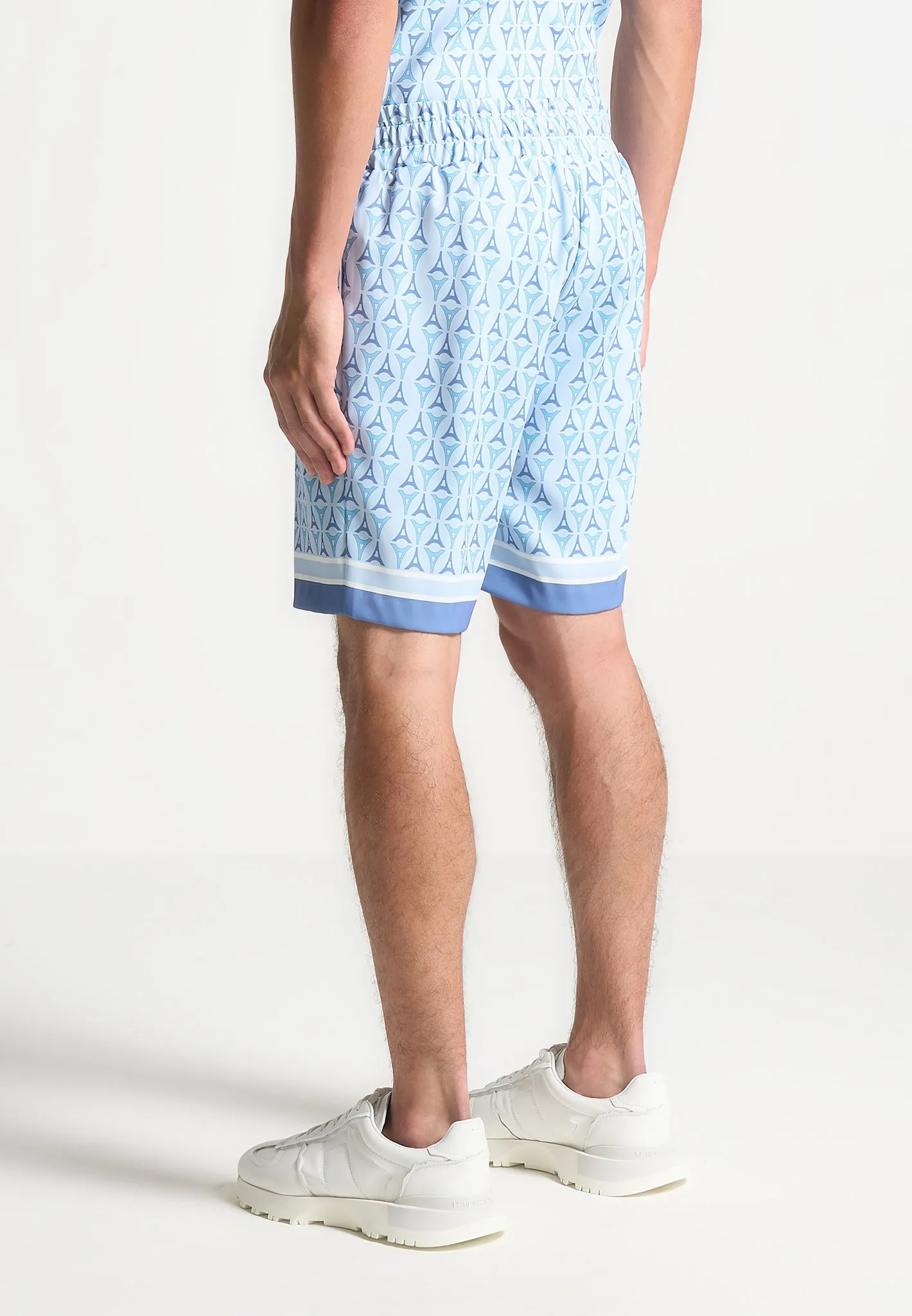 Eiffel Monogram Shorts - Blue